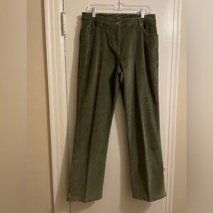 Woolrich Light Olive Stretch Corduroy Dress Pant  Size 10